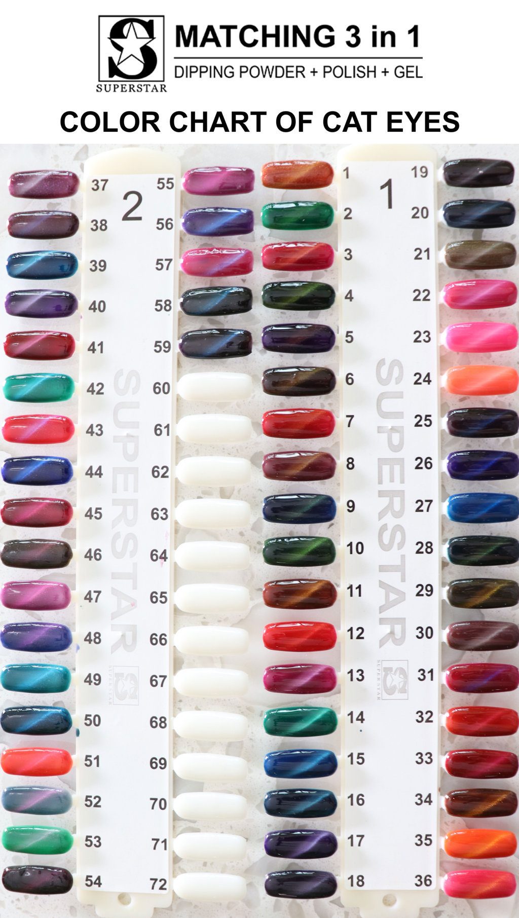 Nail Dip Powder Color Chart