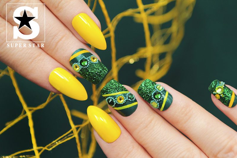 All about nails with Chartreuse color- Green mix yellow