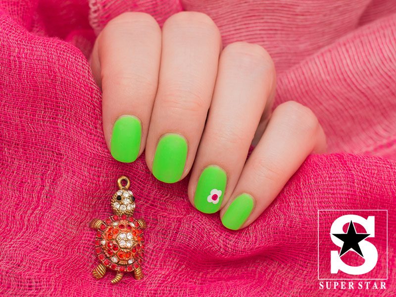 All about nails with Chartreuse color- Green mix yellow