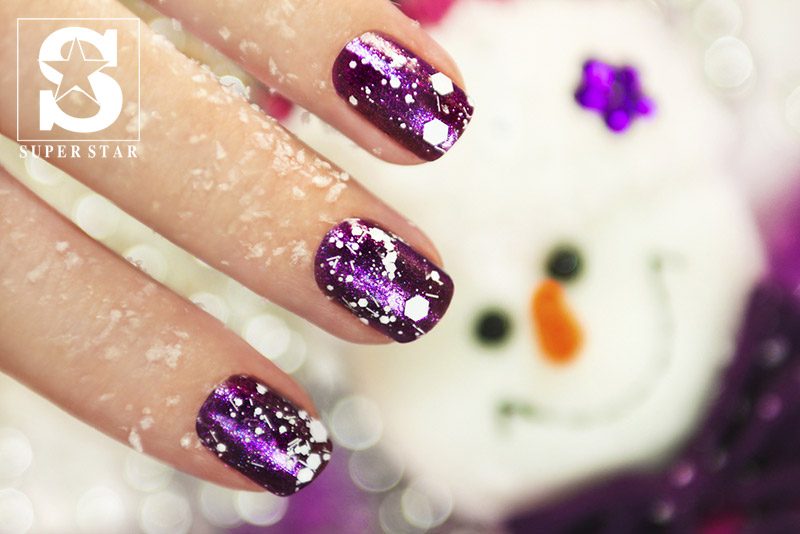 Challenge with the purple color on nail designs